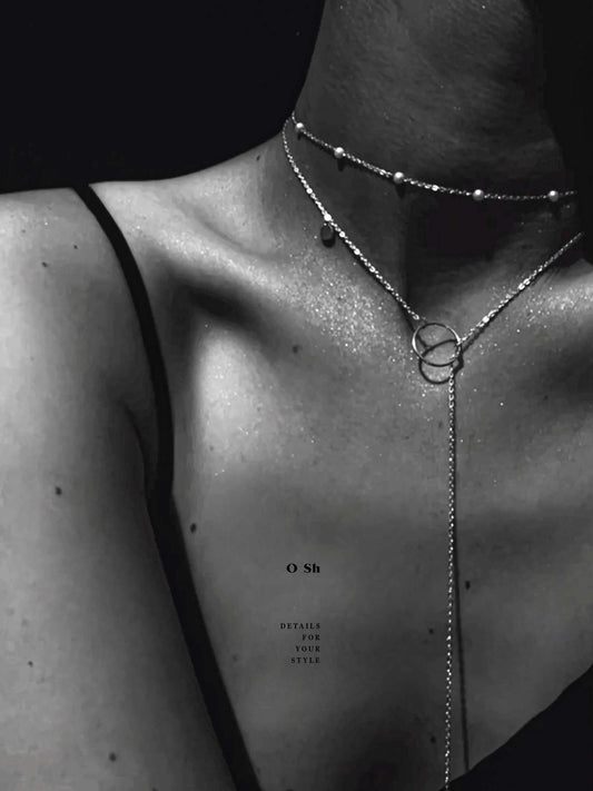"O TIE" NECKLACE SILVER