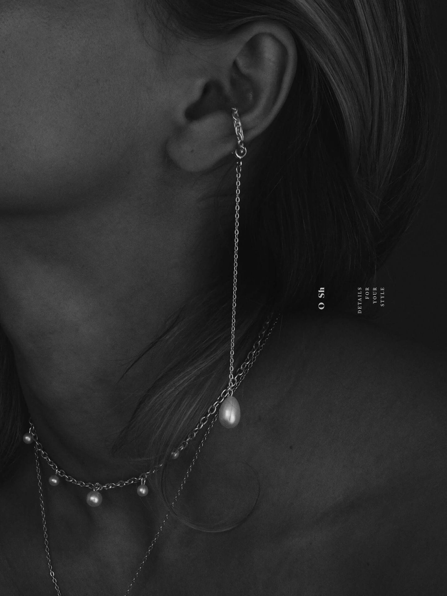 CHANGE-PENDANT EAR CUFF VERMEIL