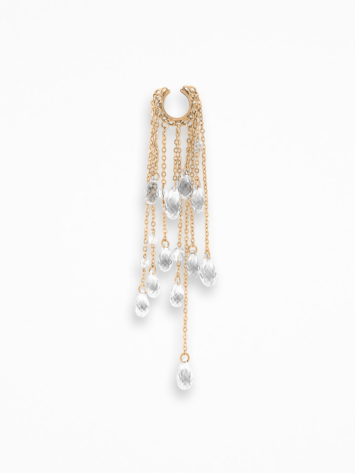 "LARMES DE GLACE" EAR CUFF VERMEIL