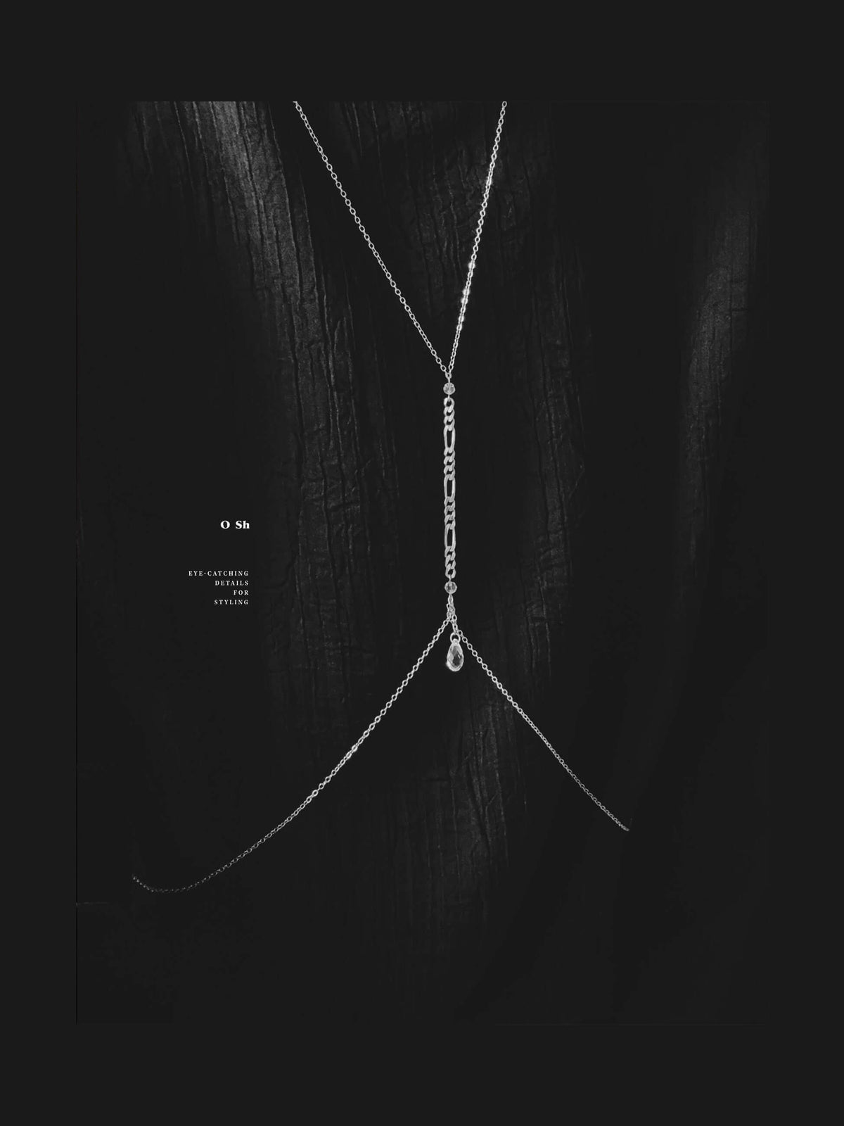 "HARNESS" CRYSTAL BODY CHAIN VERMEIL