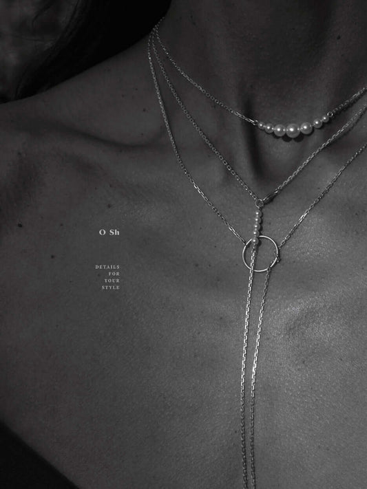 "SUIT NECK" SET SILVER