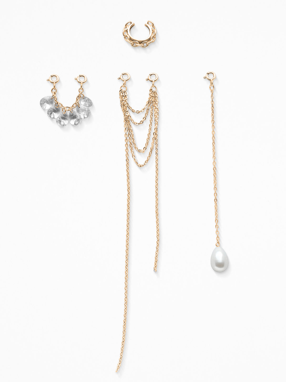 CHANGE-PENDANT EAR CUFF VERMEIL