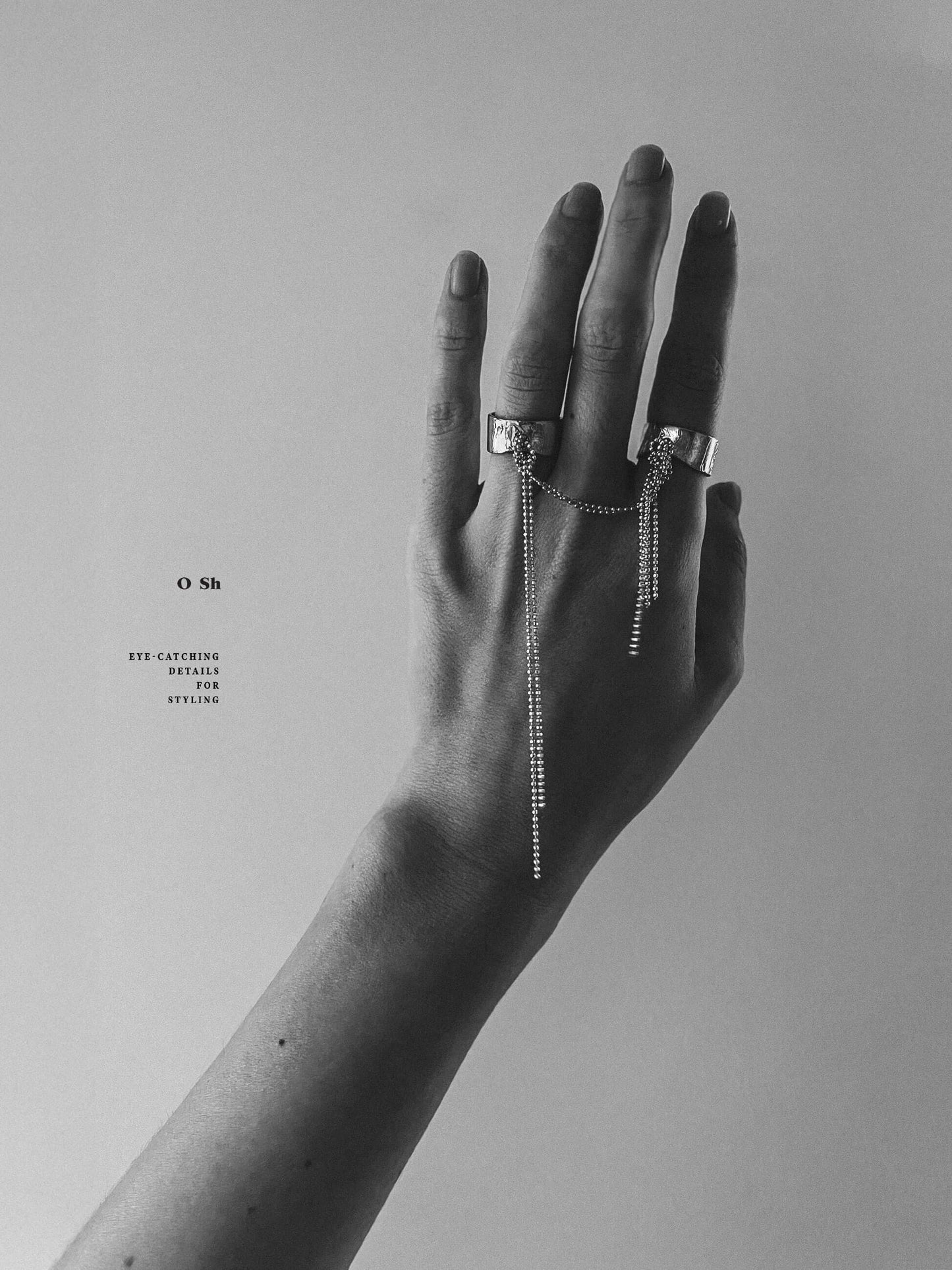 "RIPPED-CHAIN" RINGS VERMEIL