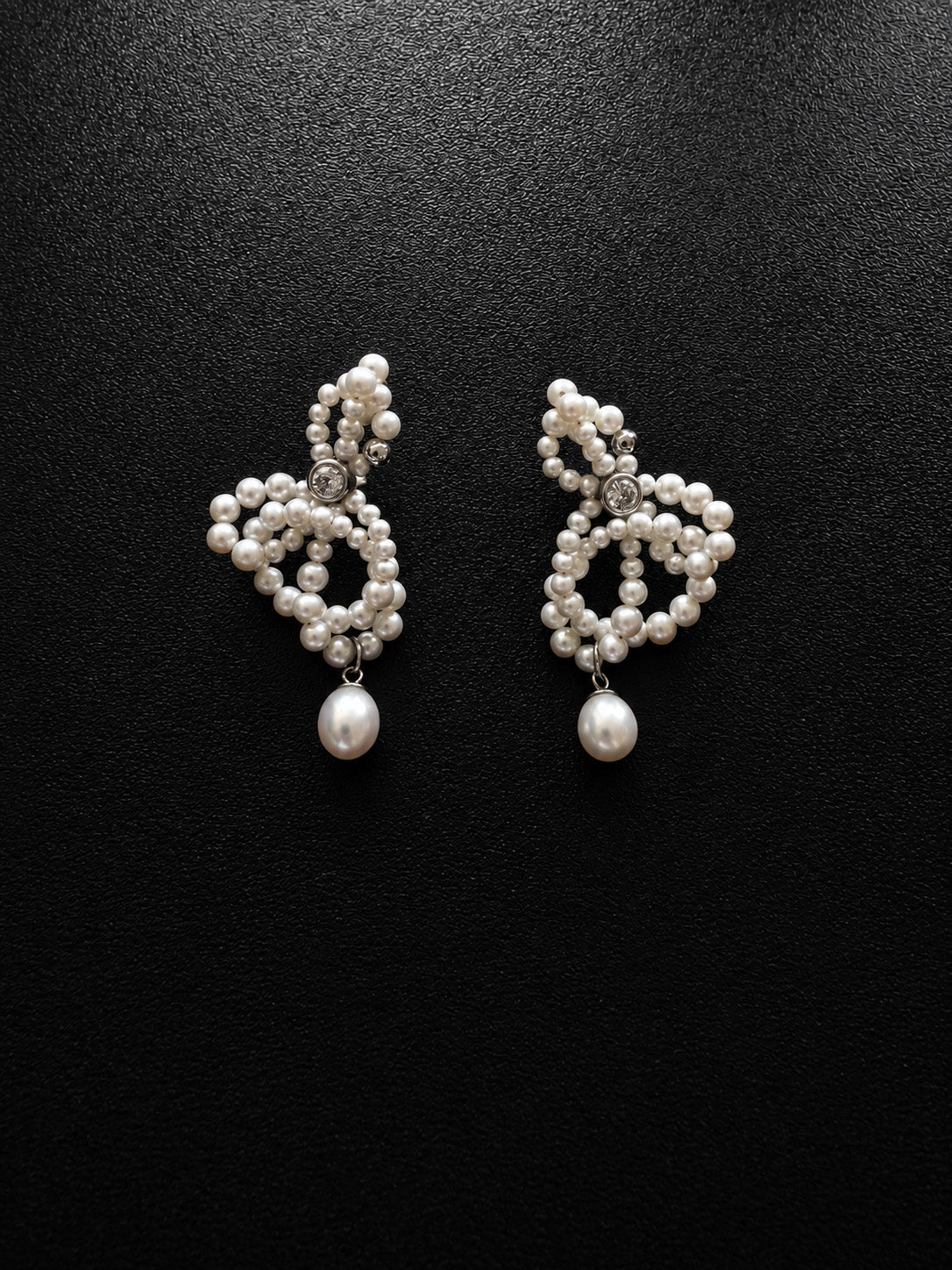 "LACE" EARRINGS SILVER