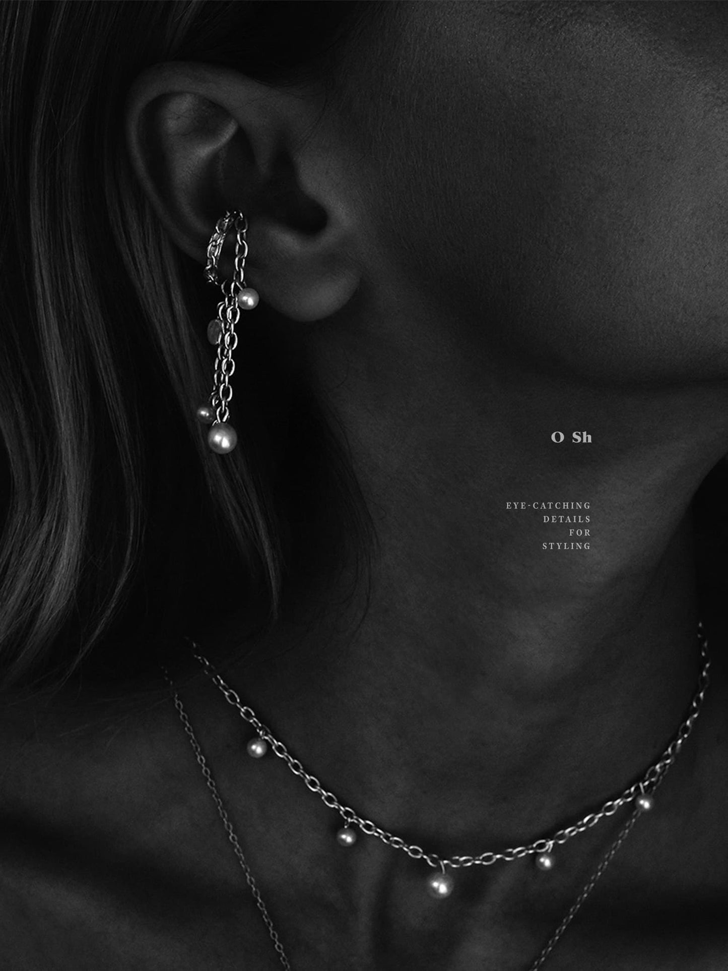 "DANGLE P" EAR CUFF VERMEIL