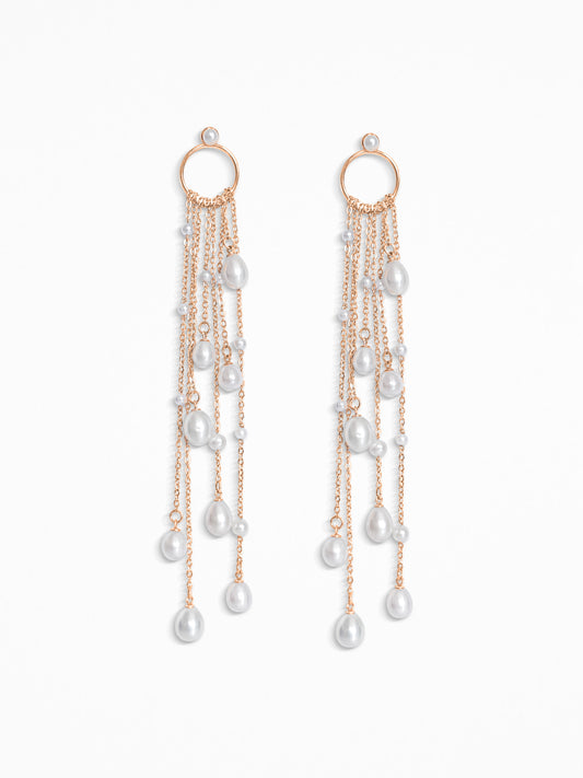 "LARMES DE PERLES" O-EARRINGS SILVER