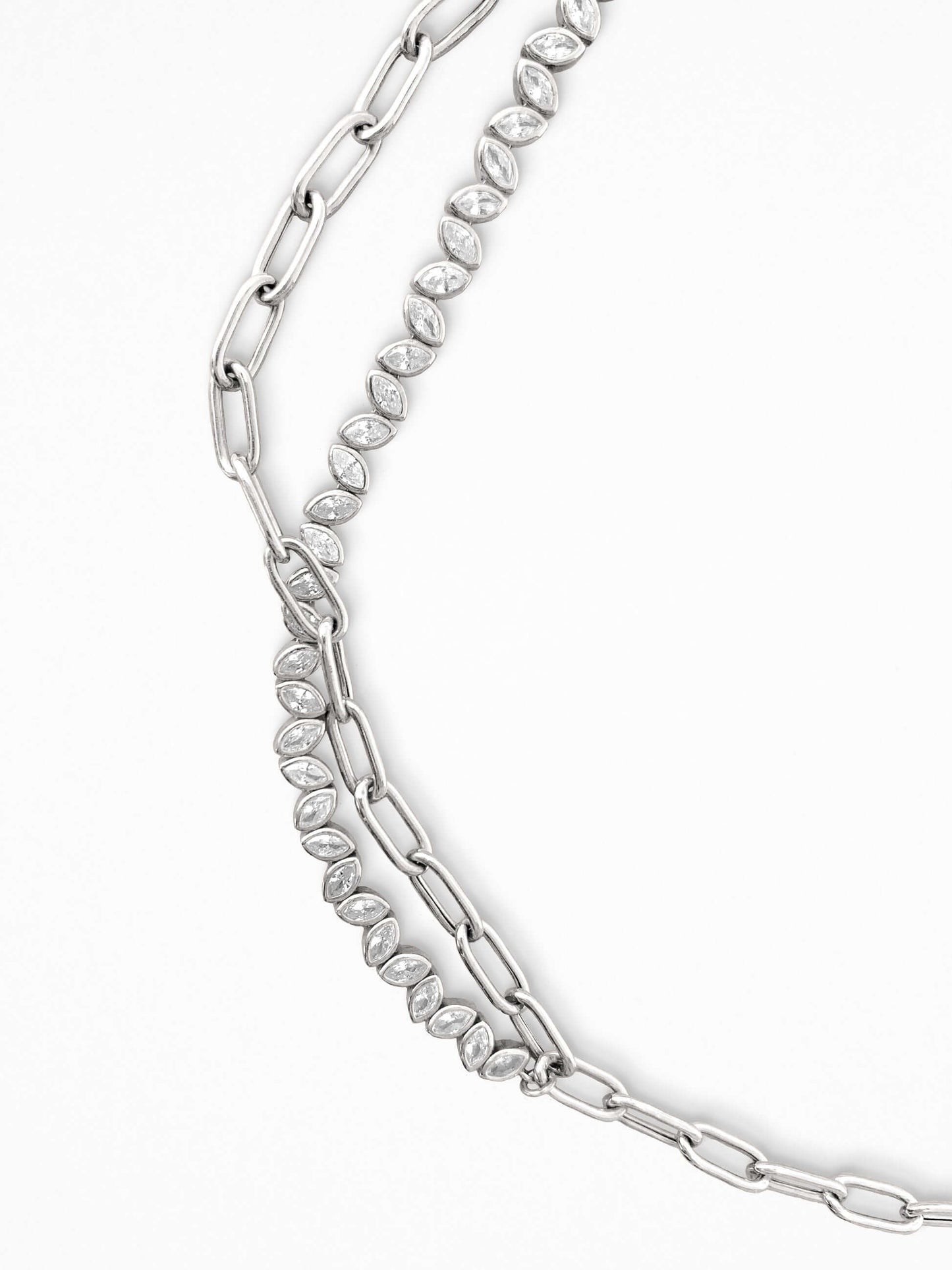 "COCKTAIL" NECKLACE SILVER