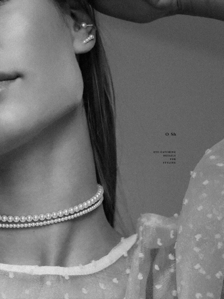 P CHOKERS SET SILVER