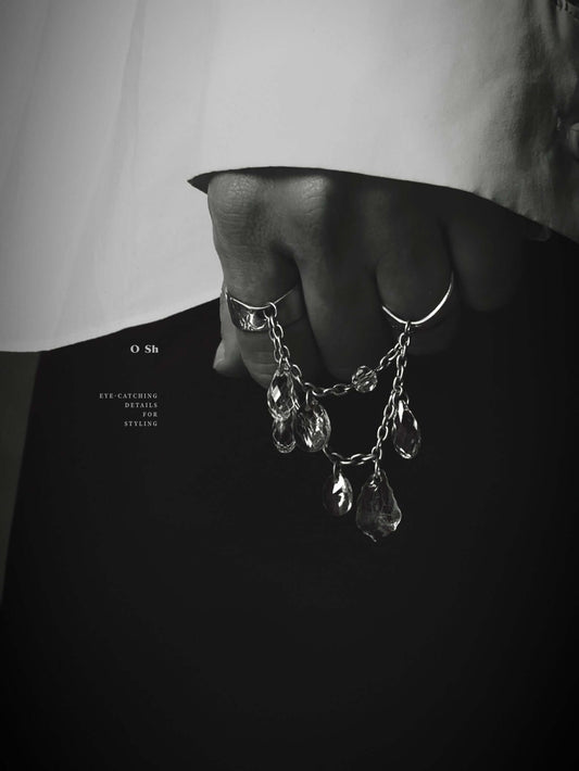 "PONT DE CRISTAL" RINGS SILVER