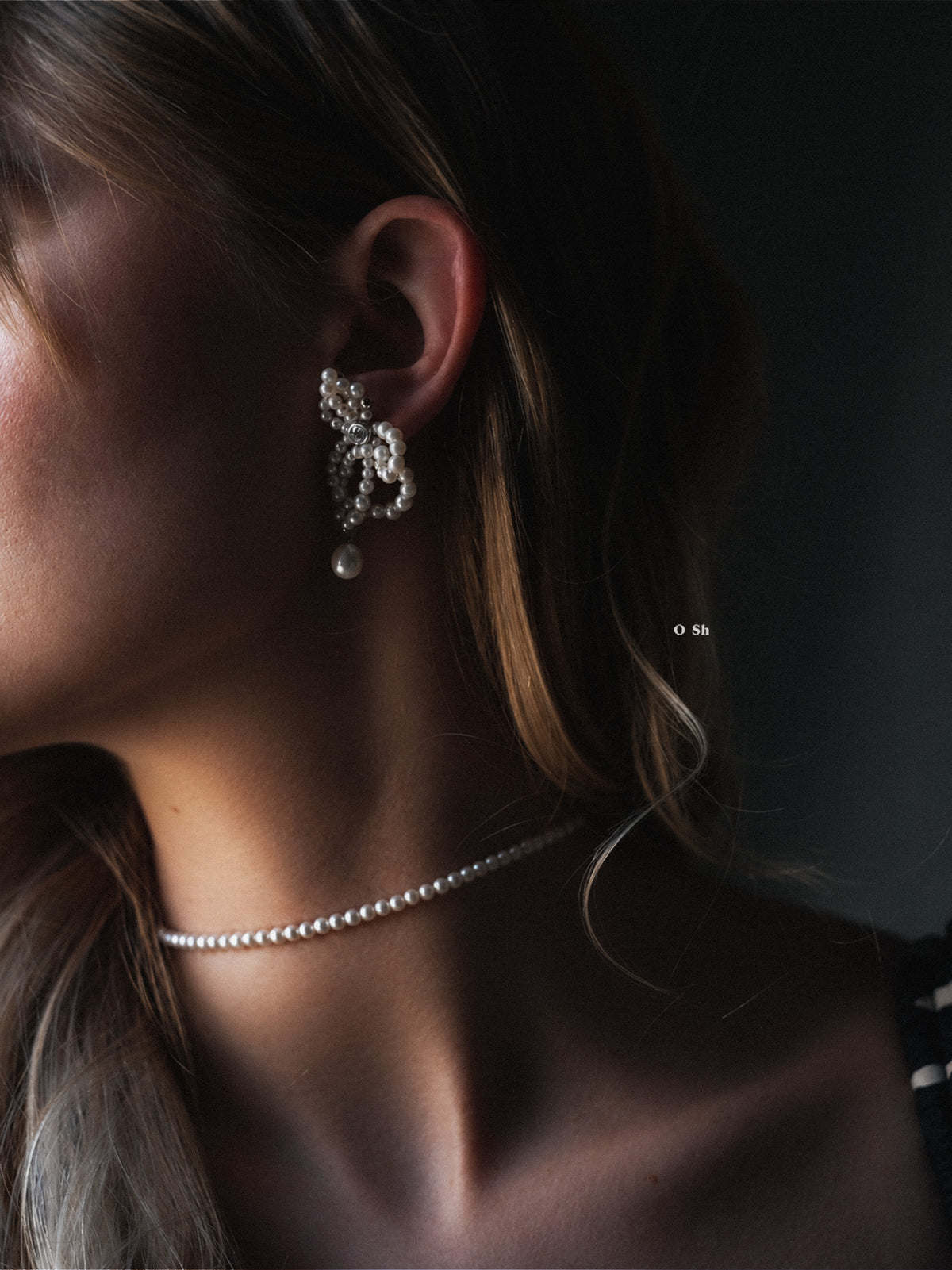 "LACE" EARRINGS SILVER