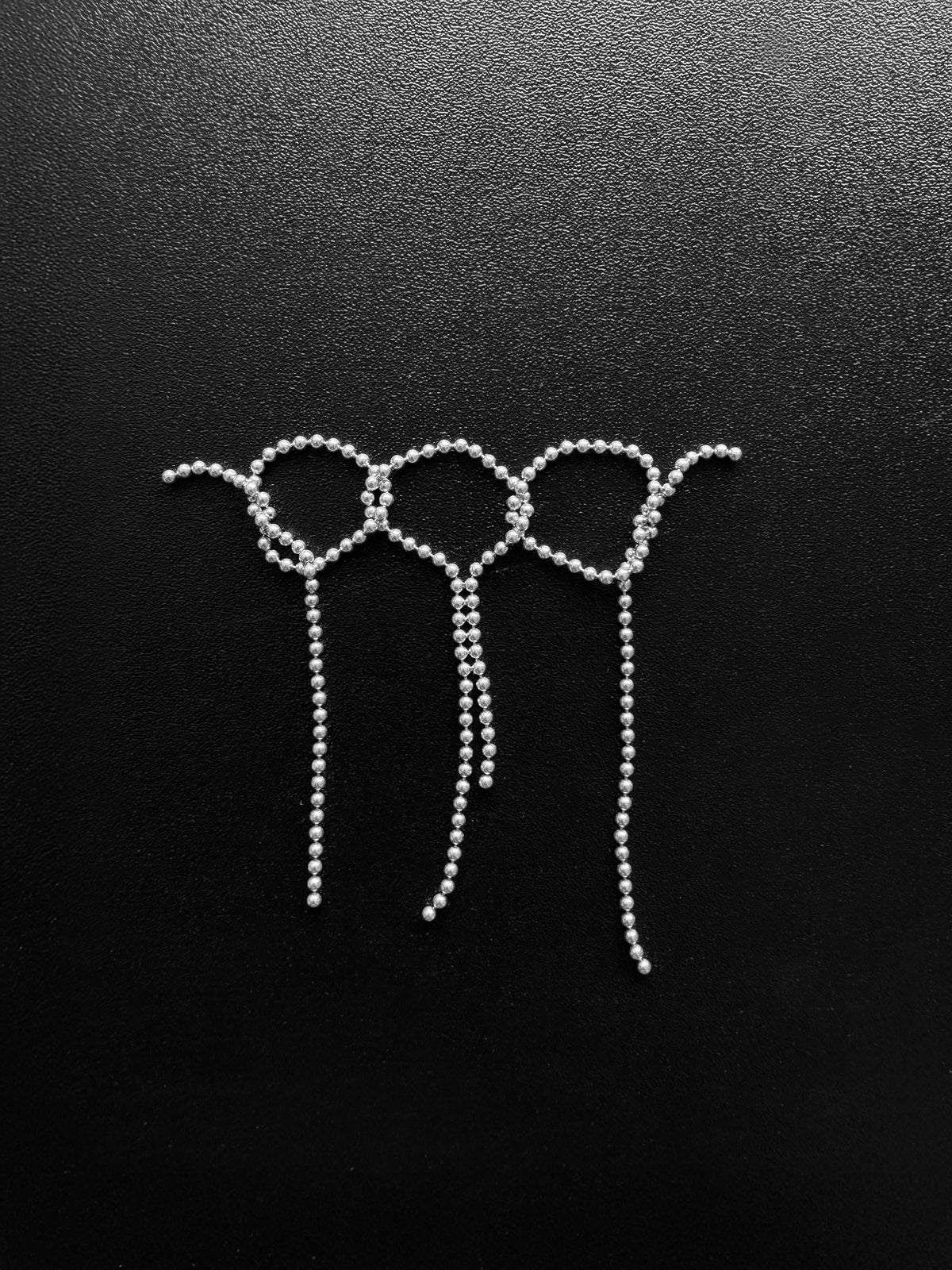 "BOUCLE" EAR SET SILVER