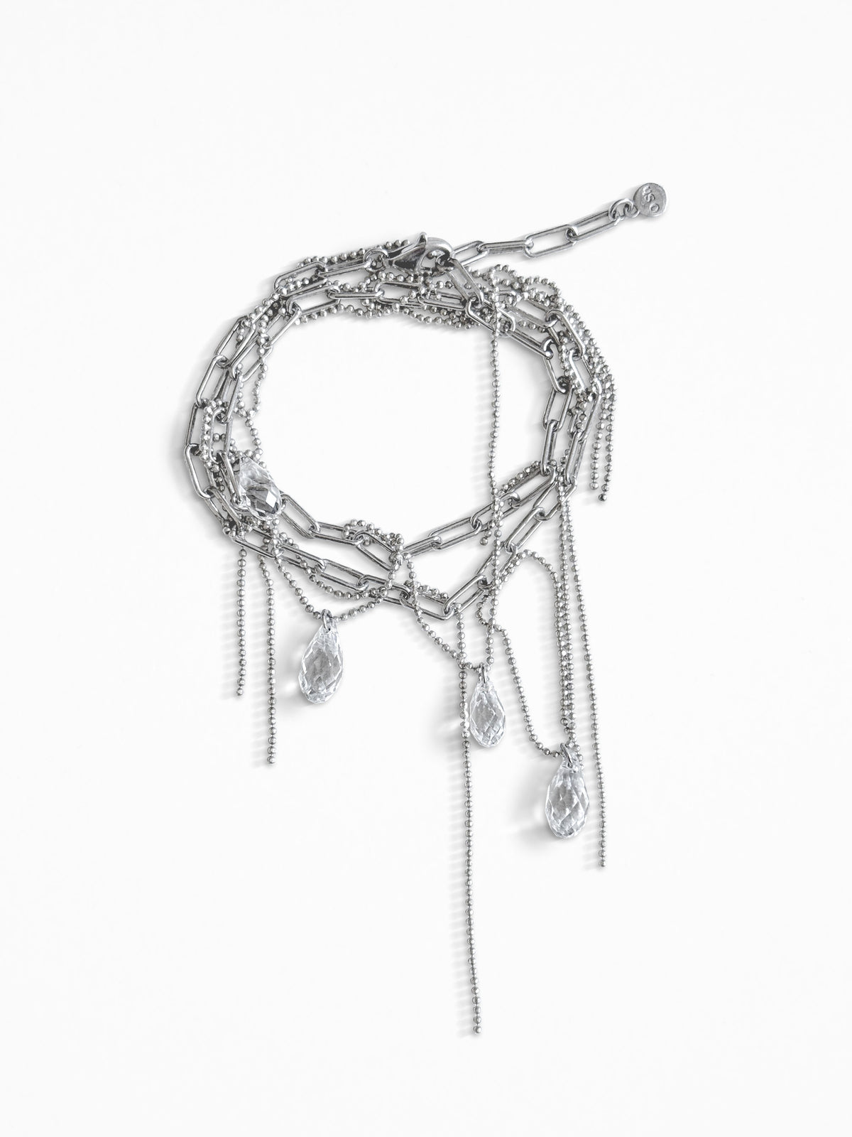 "RIPPED-CHAIN" BRACELET SILVER