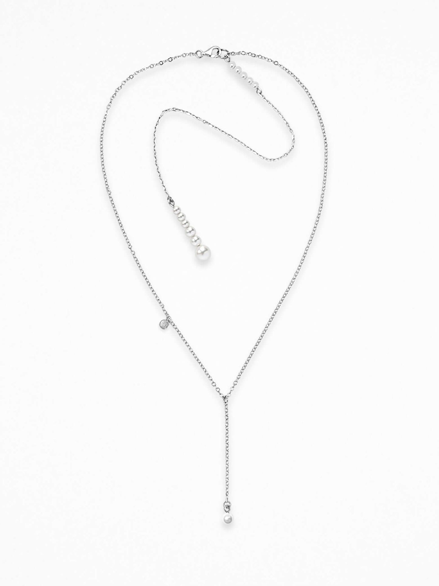 "BACK" NECKLACE SILVER