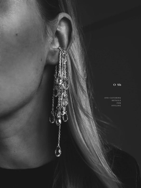 "LARMES DE GLACE" EAR CUFF SILVER