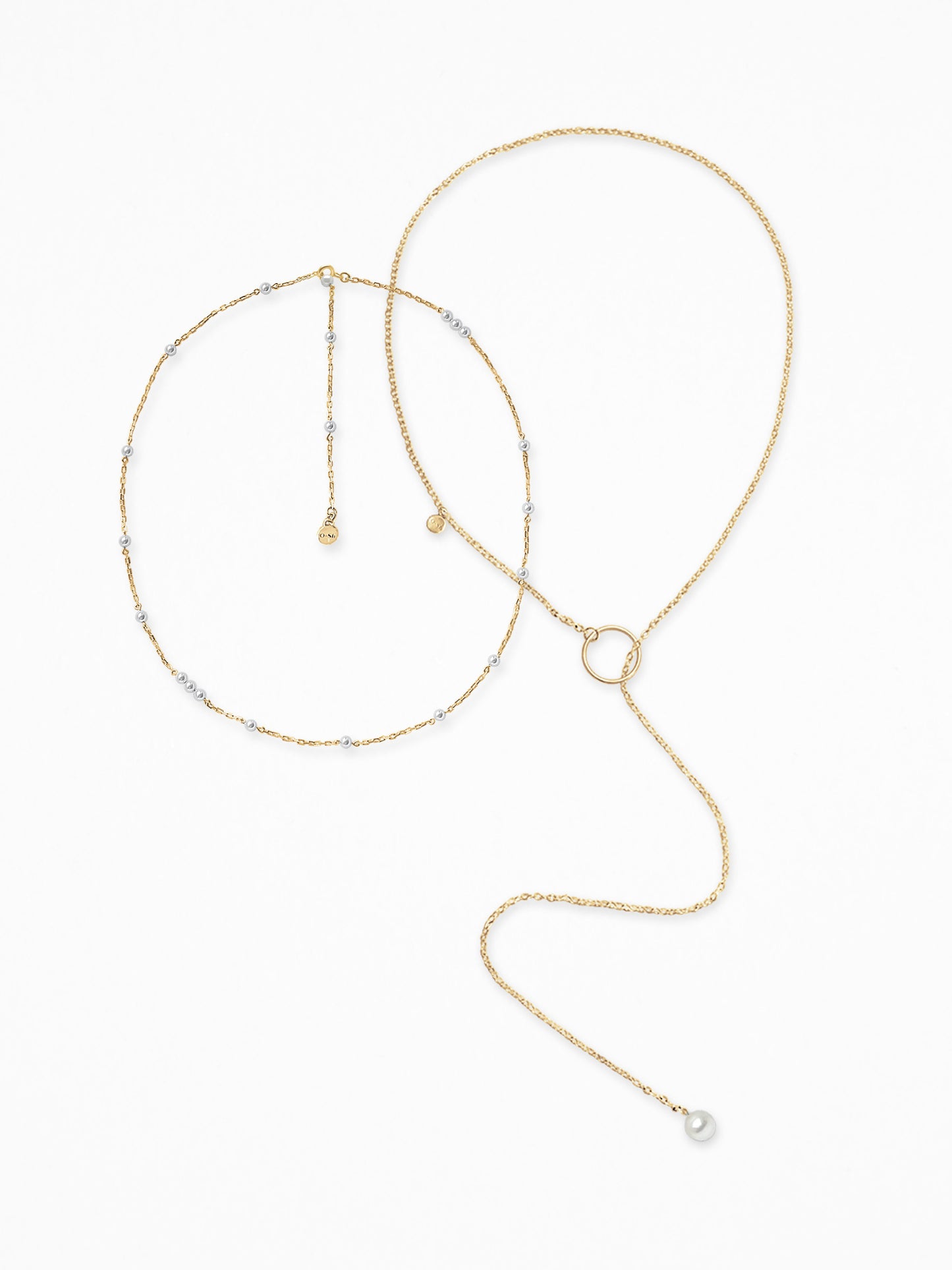 "ETHERA + PEARL CHOKER" NECK SET VERMEIL