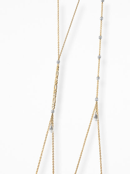 "HARNESS" CRYSTAL  BODY CHAIN VERMEIL