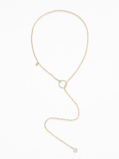 "O TIE" NECKLACE VERMEIL