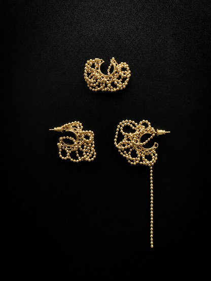 "NODE" EAR SET VERMEIL