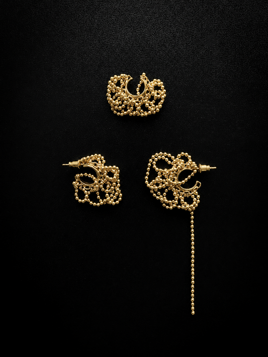 "NODE" EAR SET VERMEIL
