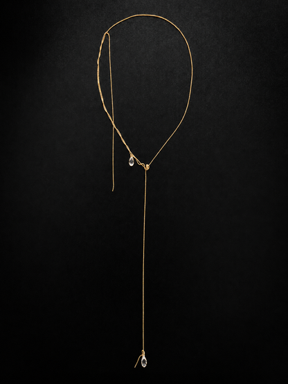 "V TIE" NECKLACE VERMEIL