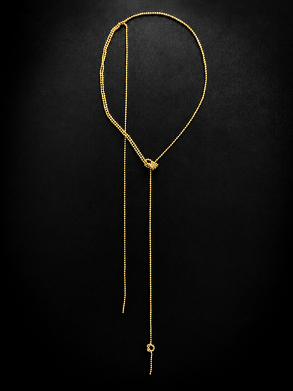 "VV TIE" NECKLACE VERMEIL