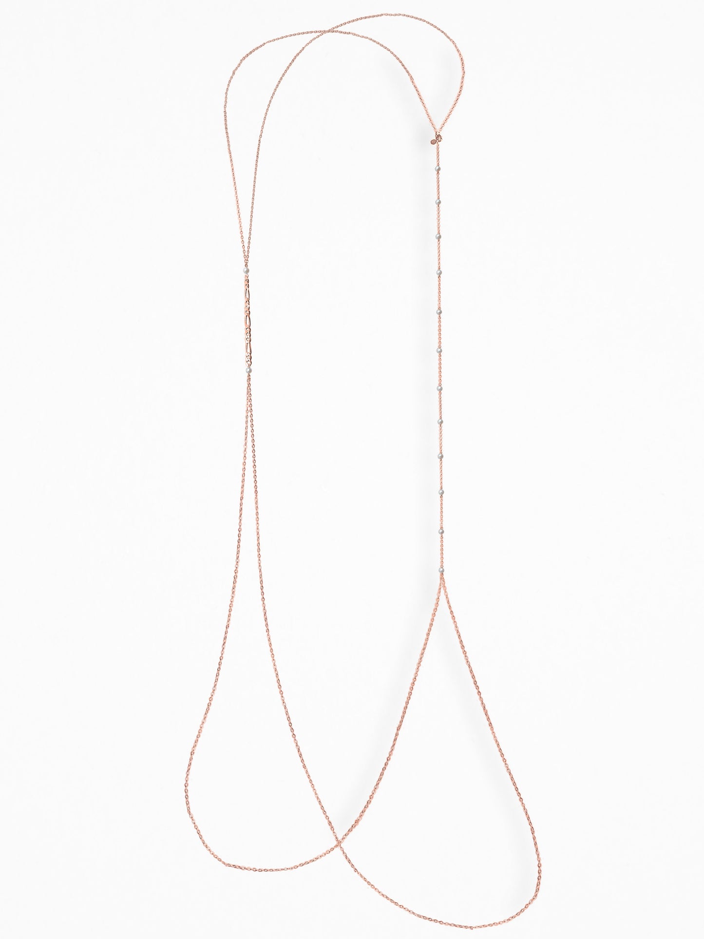 "HARNESS" CRYSTAL  BODY CHAIN VERMEIL