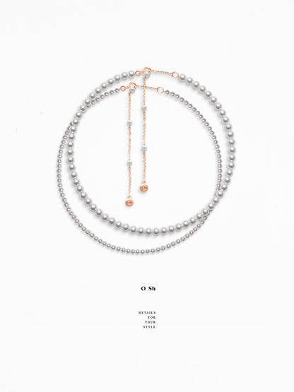 P CHOKERS SET ROSE-GOLD VERMEIL