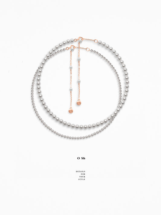 P CHOKERS SET ROSE-GOLD VERMEIL
