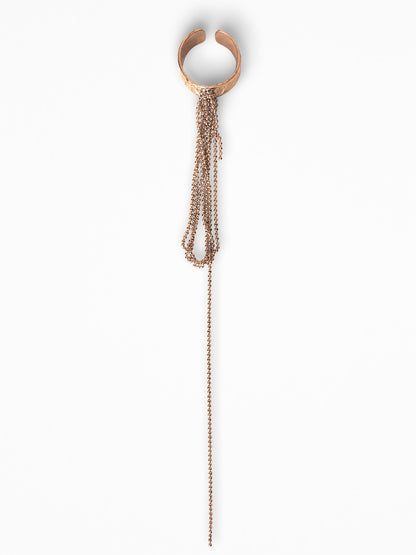 "RIPPED-CHAIN" RING ROSE-GOLD VERMEIL
