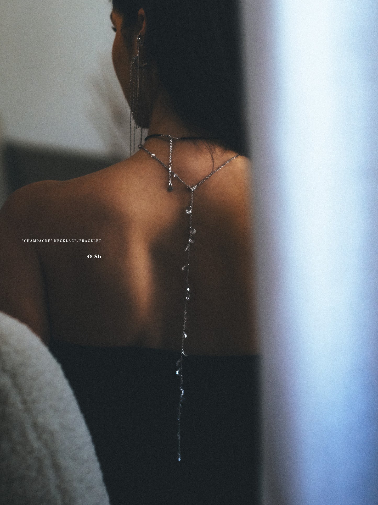 "CHAMPAGNE" NECKLACE/BRACELET SILVER