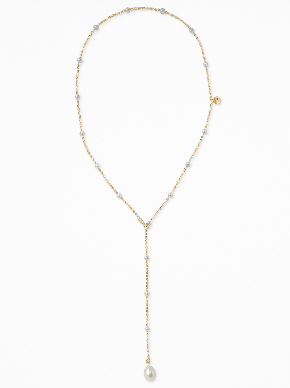 "P TIE" NECKLACE VERMEIL