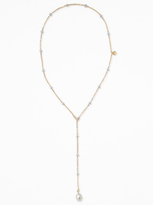 "P TIE" NECKLACE VERMEIL