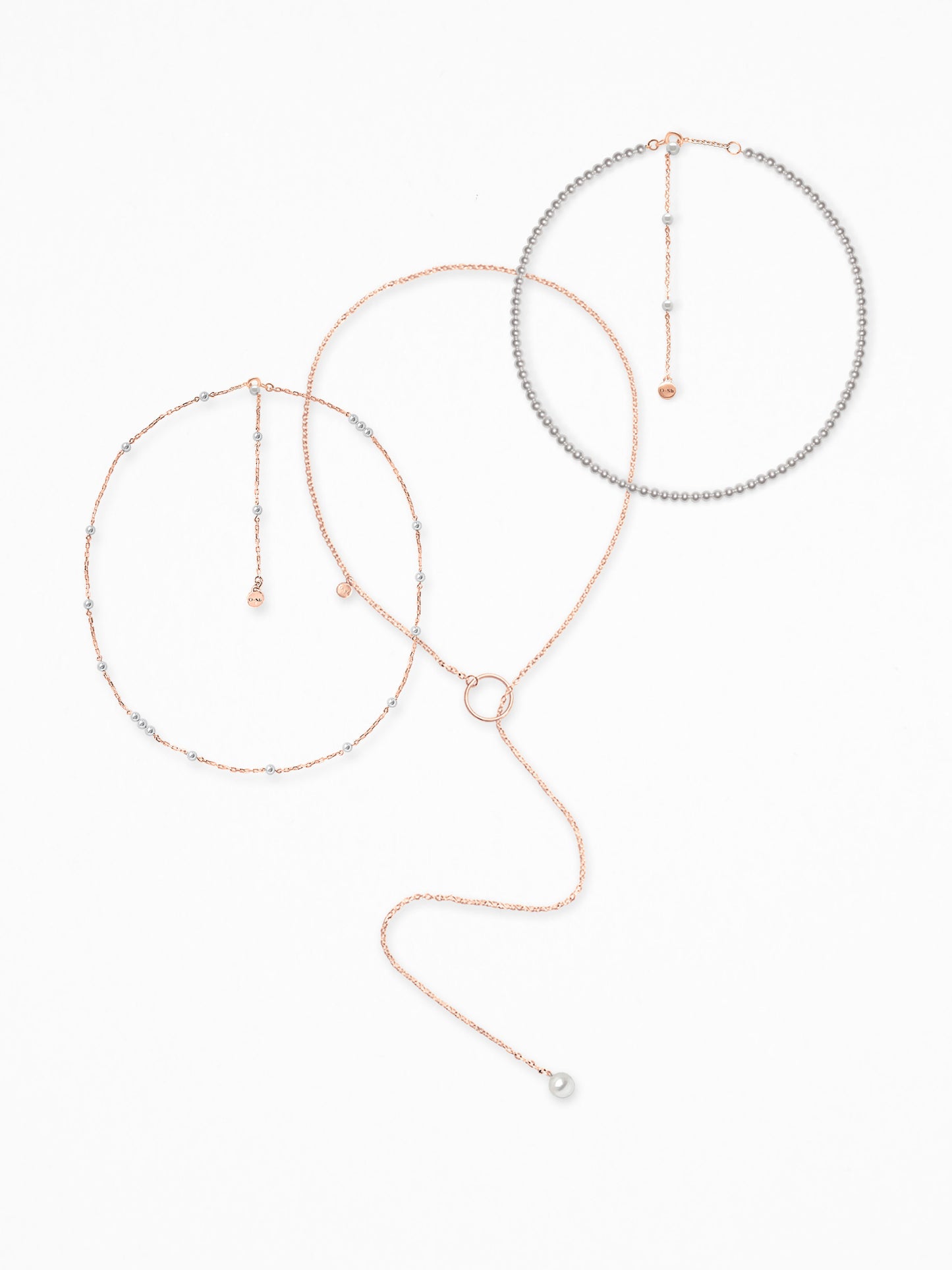 "ETHERA + PEARL CHOKER" NECK SET VERMEIL