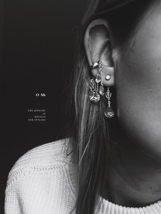 "GLIMMERLY" EAR SET SILVER