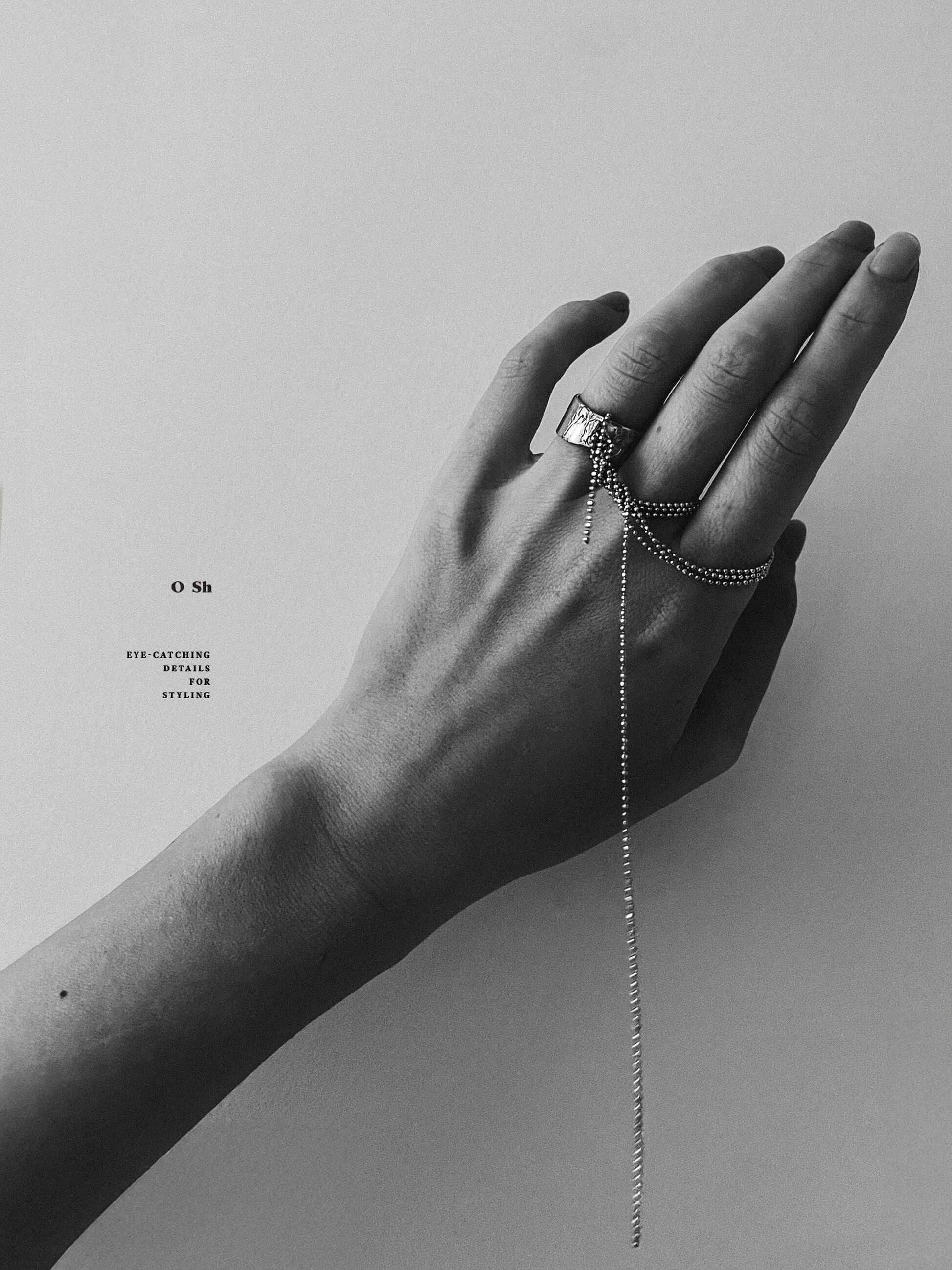 "RIPPED-CHAIN" RING VERMEIL