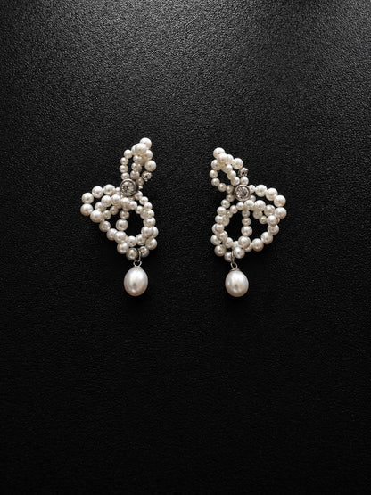 "LACE" EARRINGS SILVER
