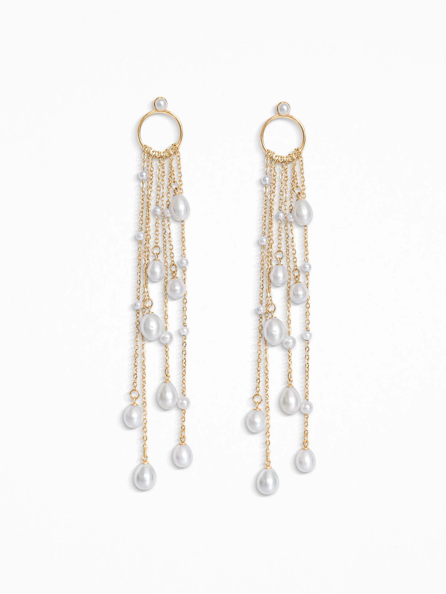 "LARMES DE PERLES" O-EARRINGS VERMEIL