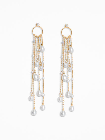 "LARMES DE PERLES" O-EARRINGS VERMEIL