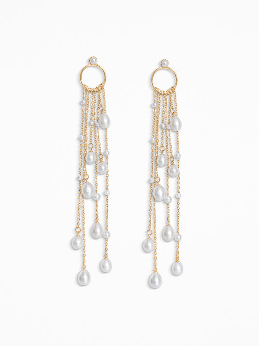 "LARMES DE PERLES" O-EARRINGS VERMEIL