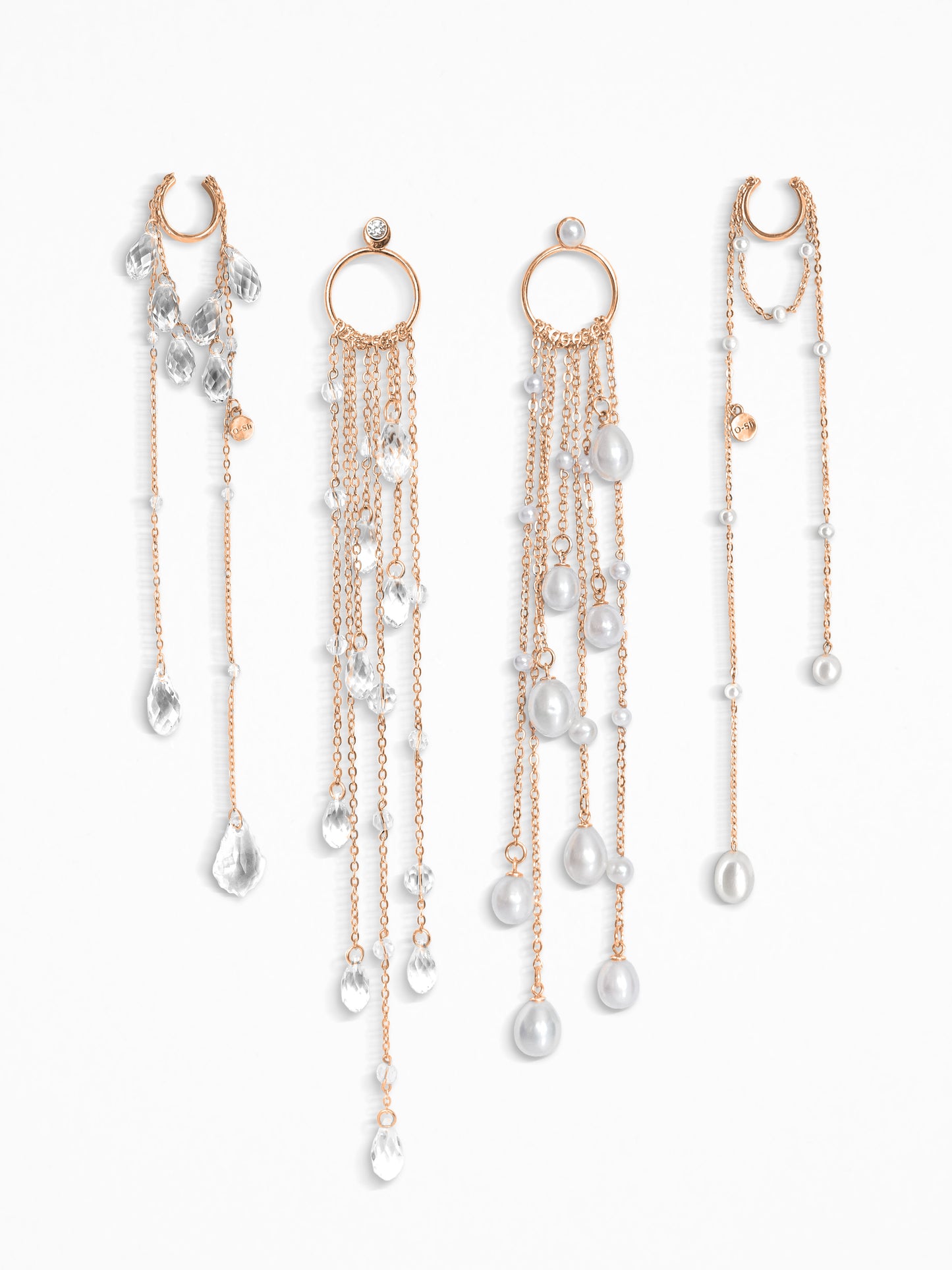 "DUO DE LARMES" EAR SET SILVER