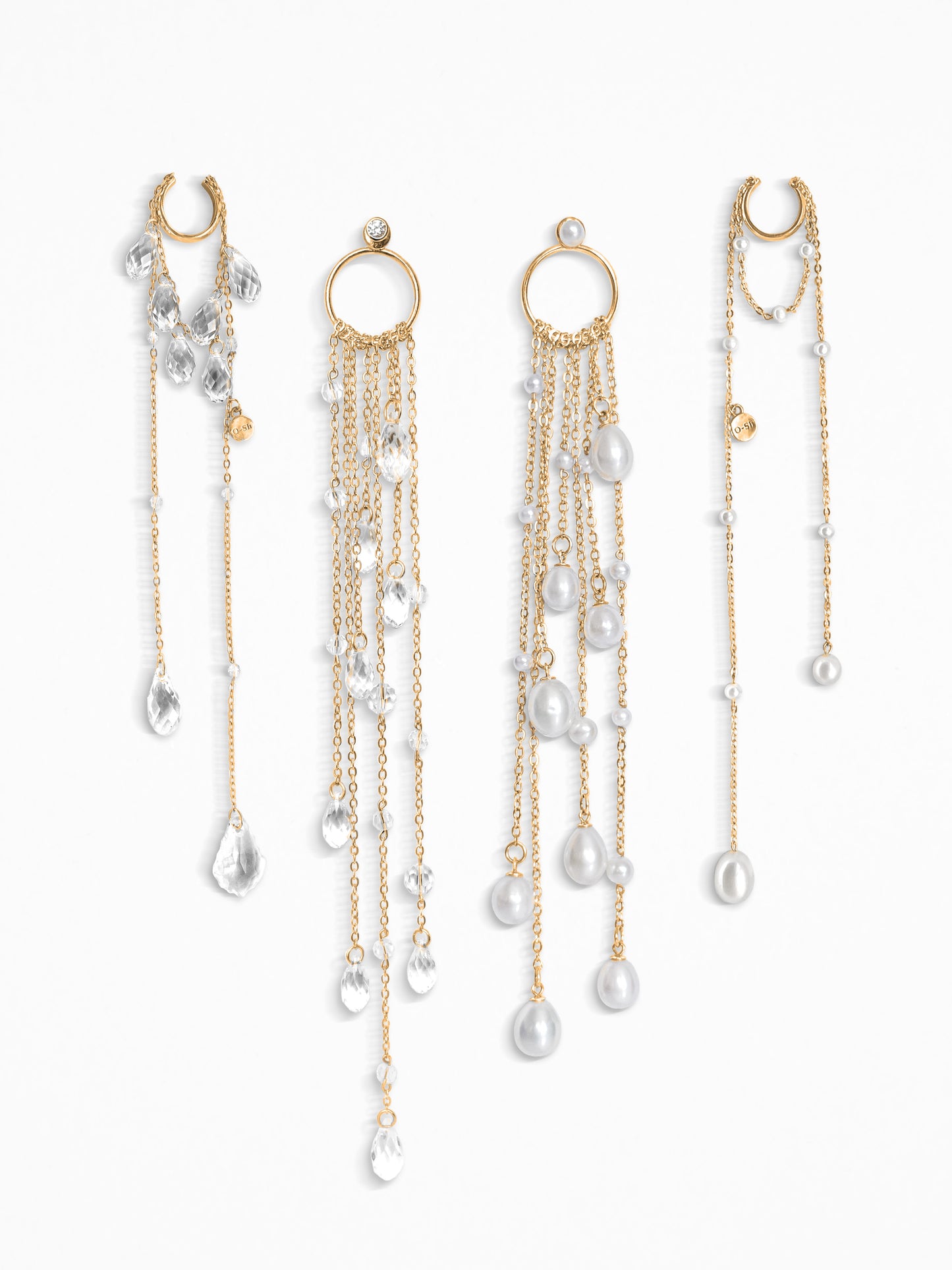 "DUO DE LARMES" EAR SET SILVER