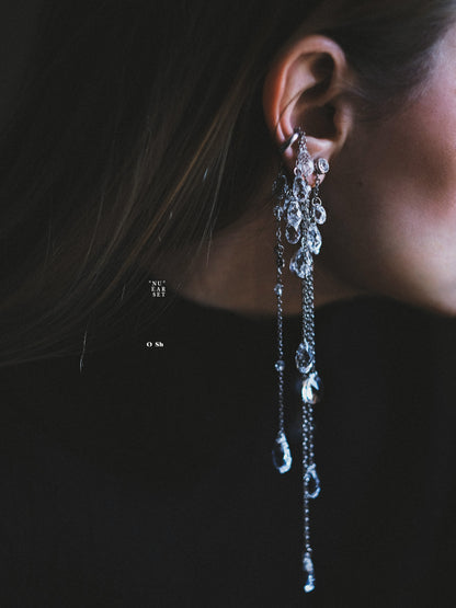 "NU" EAR SET SILVER