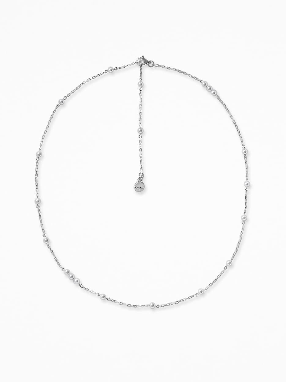 "PEARLCHAIN" NECKLACE SILVER