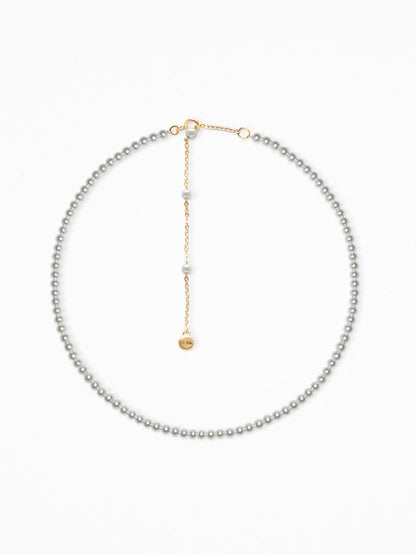 "ETHERA + PEARL CHOKER" NECK SET VERMEIL