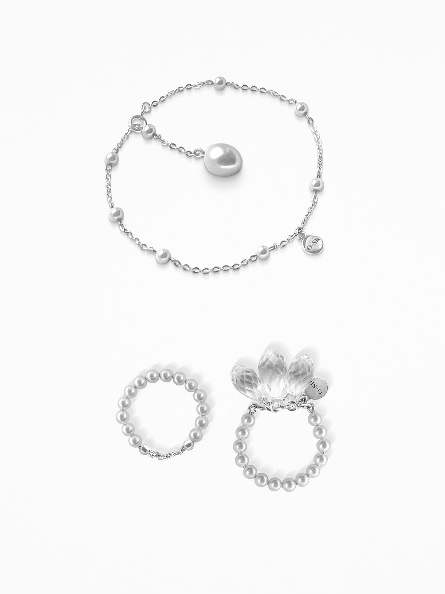 "PERLUM TRIO" HAND SET SILVER