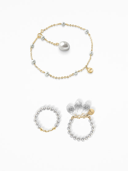 "PERLUM TRIO" HAND SET SILVER