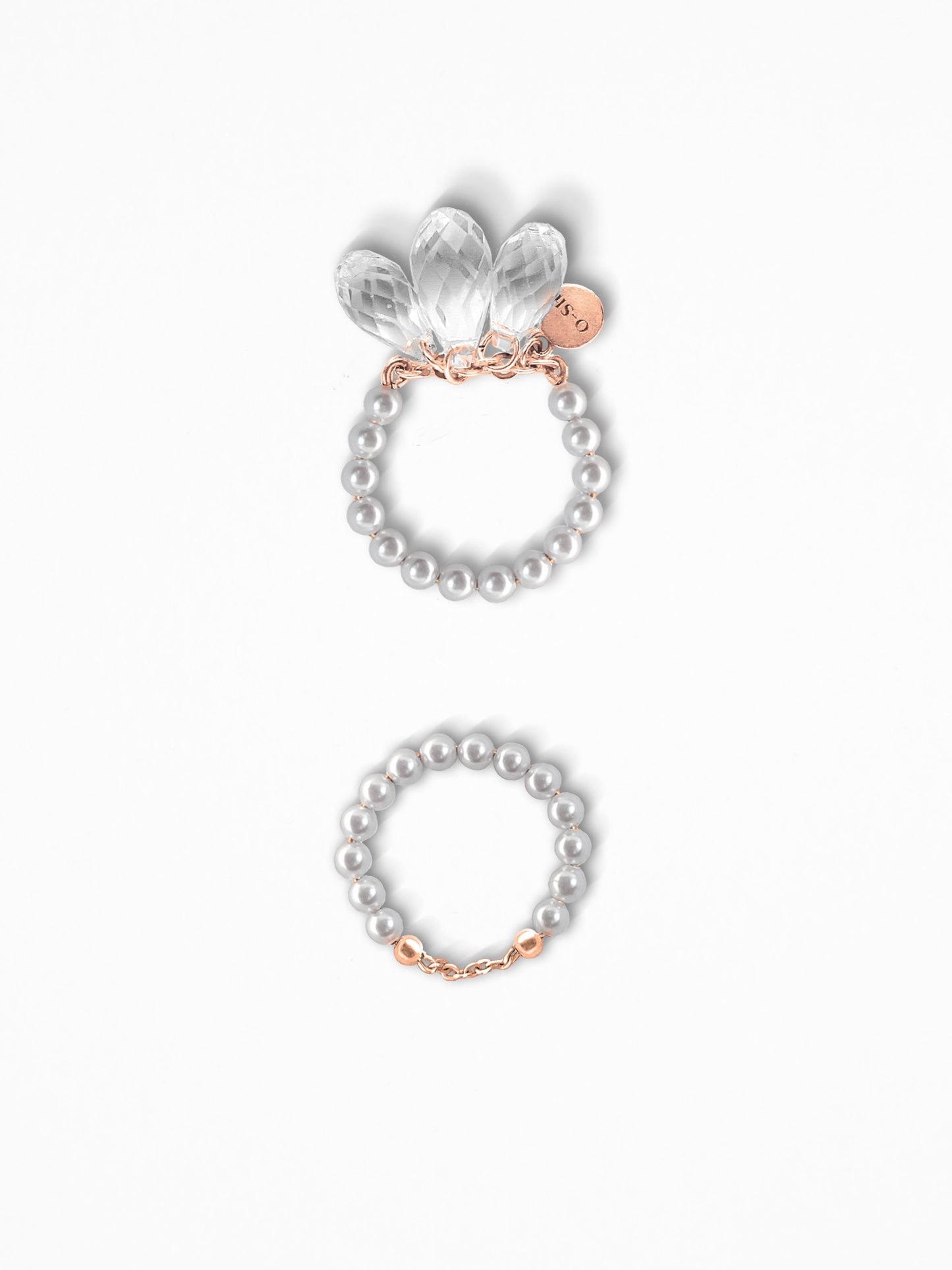 "PERLUM DIPTYCH" RINGS SILVER