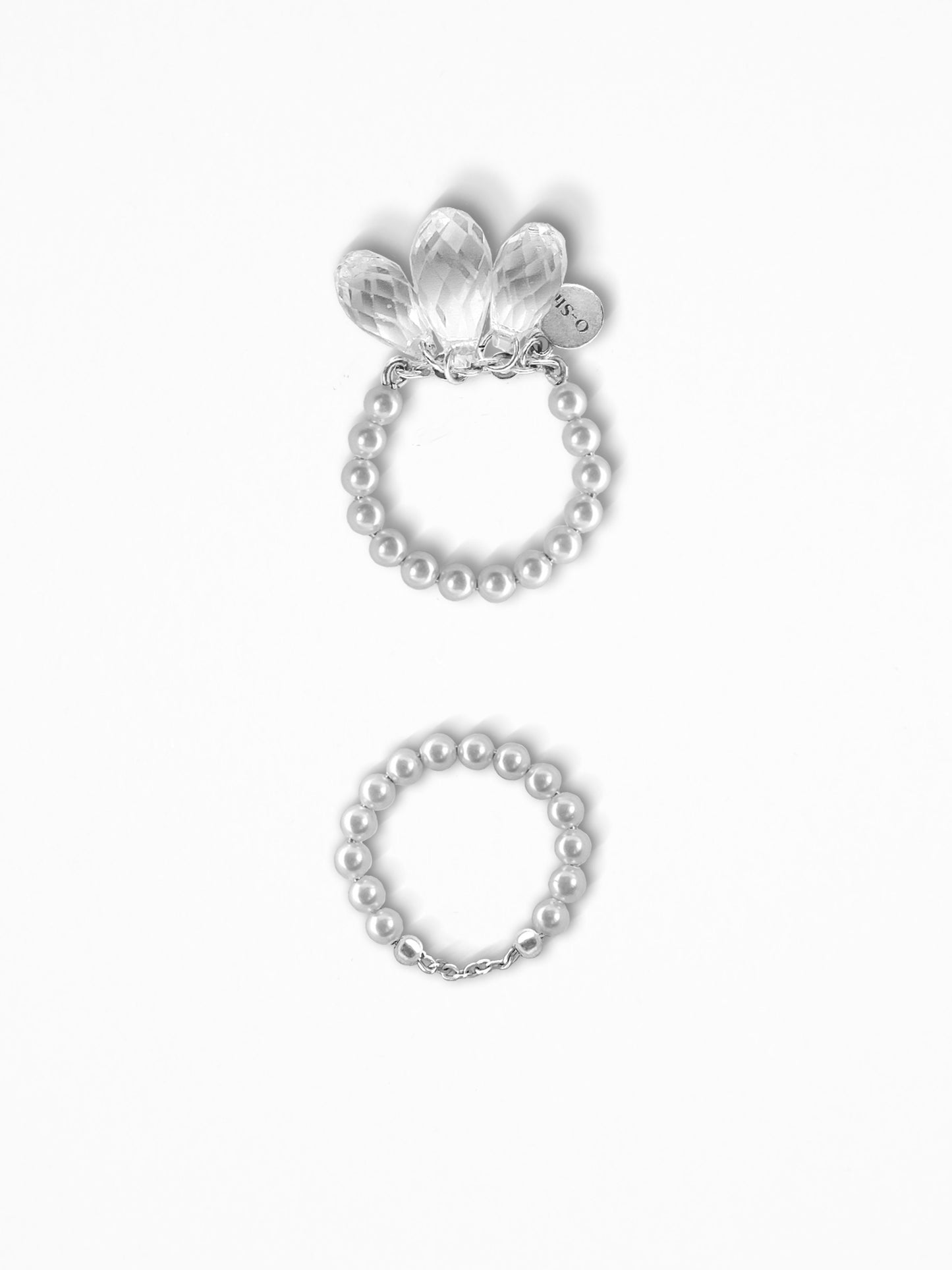 "PERLUM DIPTYCH" RINGS SILVER