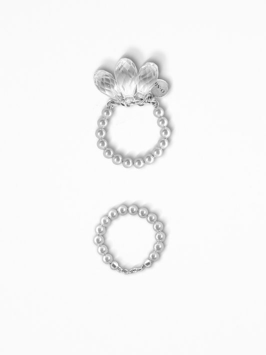 "PERLUM DIPTYCH" RINGS SILVER