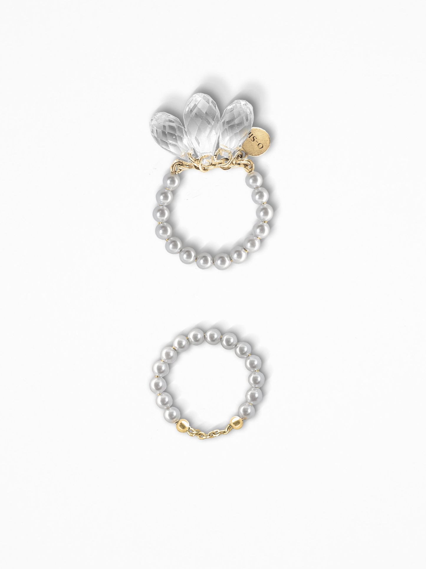 "PERLUM DIPTYCH" RINGS SILVER